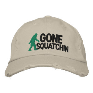 Gone Squatchin with bigfoot logo Embroidered Hat