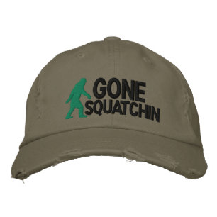 Gone Squatchin with  bigfoot logo Embroidered Hat