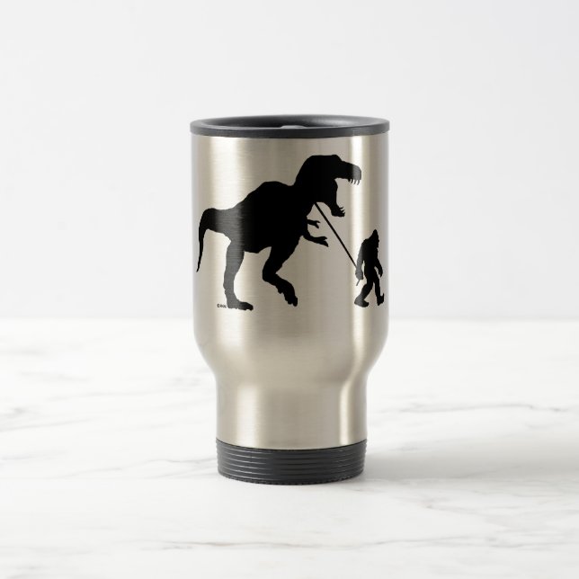 Gone Squatchin with T-rex Travel Mug (Center)