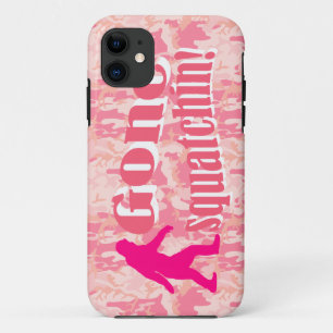 Gone Squatching on pink camouflage Case-Mate iPhone Case