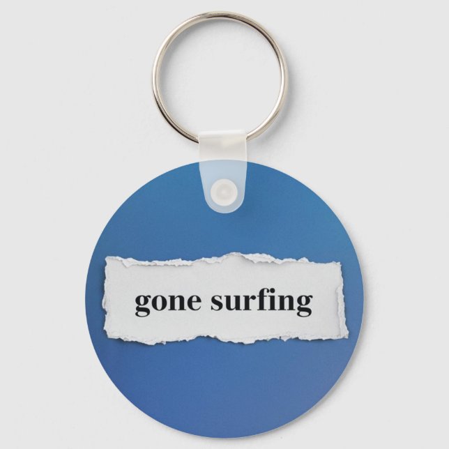 gone surfing, into the blue key ring (Back)