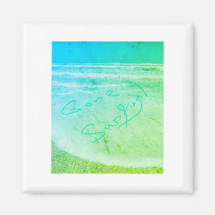 Gone Surfing Ocean Sea Beach Travel Magnet