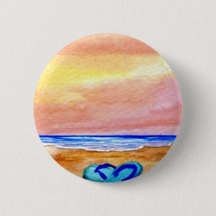 Gone Swimming Beach Baby - CricketDiane Ocean Art 6 Cm Round Badge