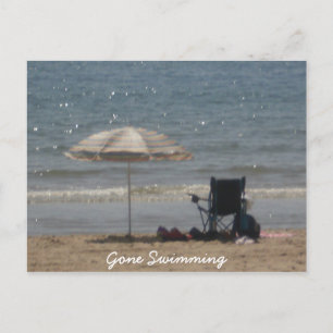 Gone Swimming Postcard