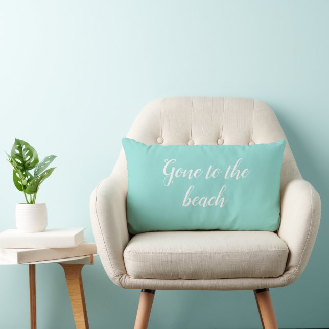 Gone to the Beach Coastal Throw Pillow (Chair)