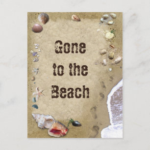 Gone to the Beach Postcard