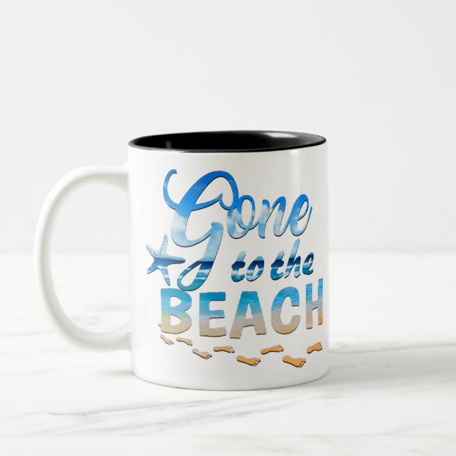 Gone to the Beach Two-Tone Coffee Mug (Left)