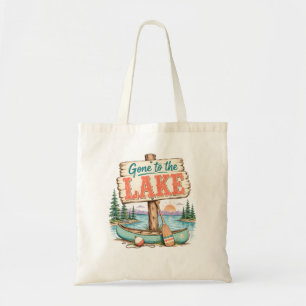 Gone to the Lake Canoe Adventure Sunset Wilderness Tote Bag