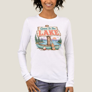 Gone to the Lake Canoe Adventure Sunset Wilderness Tri-Blend Shirt