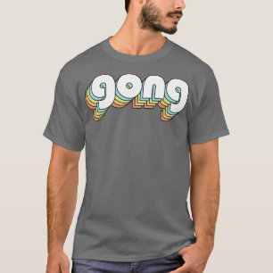 Gong Retro Rainbow Typography Faded Style T-Shirt