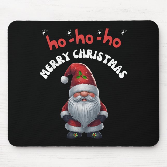 Gonk Gnome Merry Christmas Santa Cute  Mouse Pad (Front)