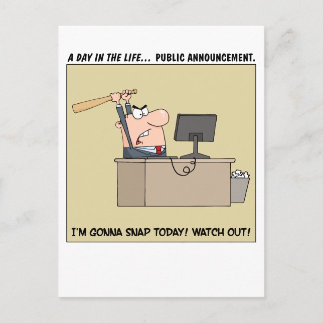 Gonna Snap (Angry Worker) Postcard (Front)