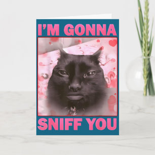 Gonna sniff funny brainrot cats meme for woman man card
