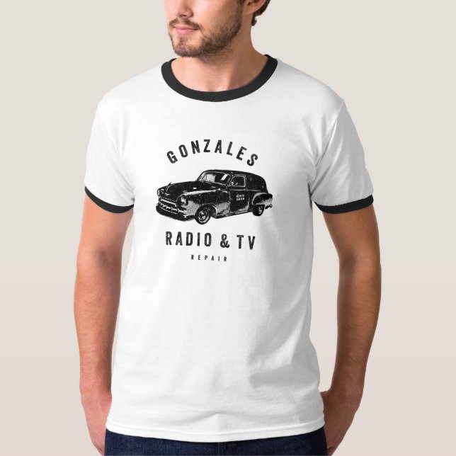 Gonzales Radio & TV Repair Men's Ringer T-Shirt (Front)