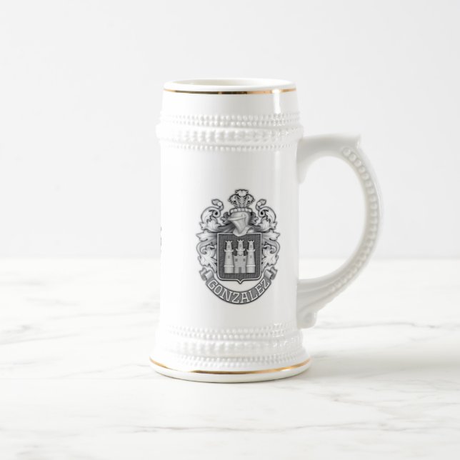  Gonzalez Family Crest  Beer Stein (Right)