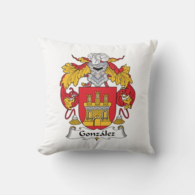 Gonzalez Family Crest Cushion (Front)