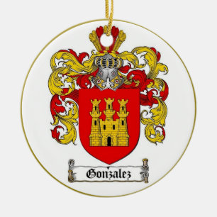  Gonzalez [Spanish] Family Crest * Ceramic Tree Decoration