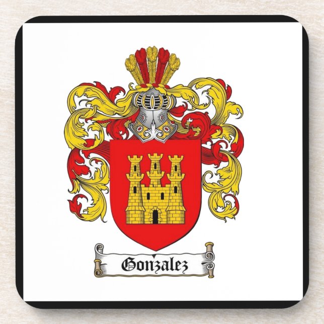 Gonzalez [Spanish] Family Crest Coaster (Front)