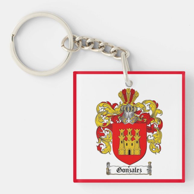 Gonzalez [Spanish] Family Crest *  Key Ring (Front)