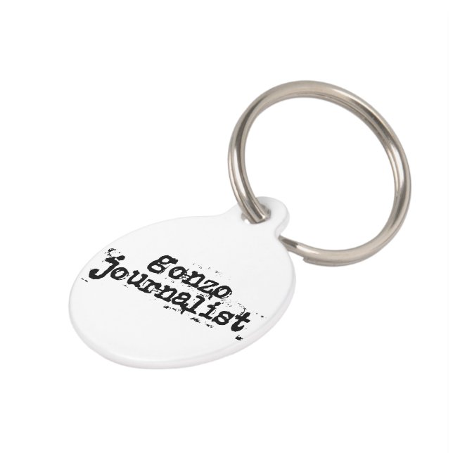 Gonzo Journalist Pet Tag (Side)