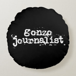 Gonzo Journalist Round Cushion