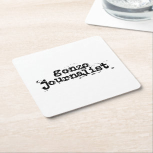 Gonzo Journalist Square Paper Coaster