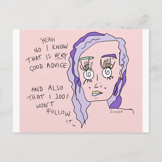 Good Advice | Postcard Print | #overheard (Front)