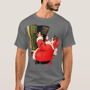 Good And Bad Lists Christmas Fun Vector Art T-Shirt
