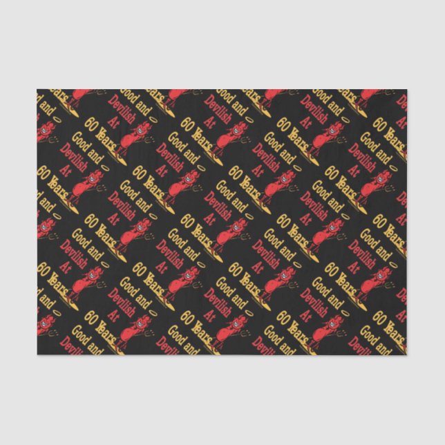 Good and Devilish 60th Birthday Tissue Paper (Front)