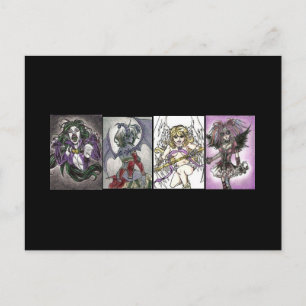 Good and Evil Art Collection Postcard