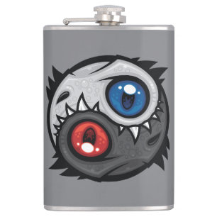Good and Evil Dragon Yin Yang Hip Flask
