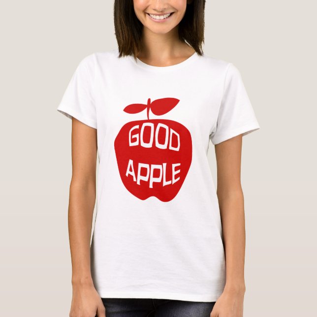 Good Apple Fun Red Fruit Love Design T-Shirt (Front)