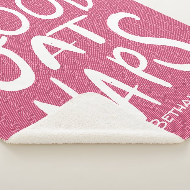 Good At Naps - Pink Sherpa Blanket (3/4)