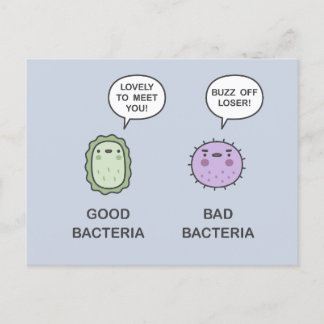 Good Bacteria, Bad Bacteria Invitation Postcard