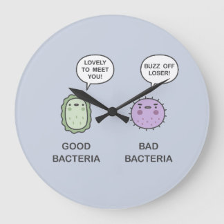 Good Bacteria, Bad Bacteria Large Clock