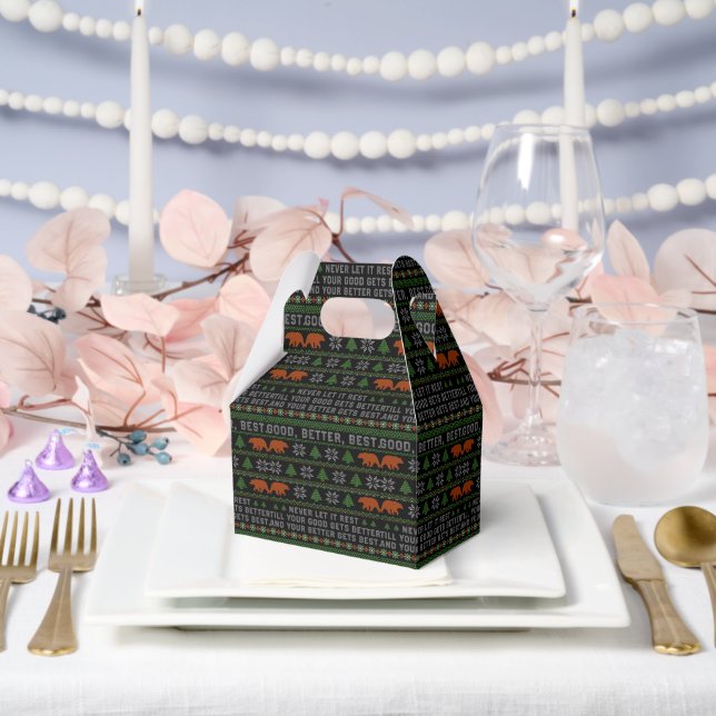 Good Better Best Never Let It Rest Christmas Quote Favour Box (Wedding)