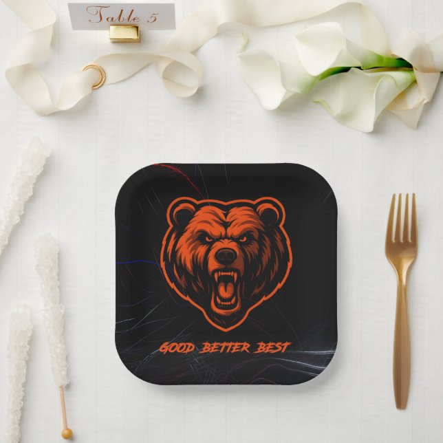 Good Better Best Never Let It Rest Paper Plate (Wedding)