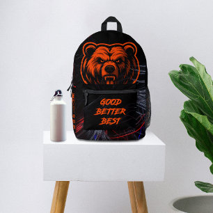 Good Better Best Never Let It Rest Printed Backpack