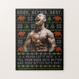 Good Better Best Ugly Christmas Costumize Photos Jigsaw Puzzle