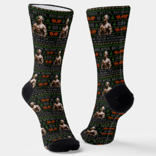 Good Better Best Ugly Christmas Costumize Photos Socks