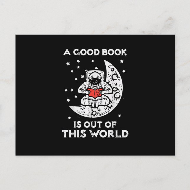 Good Book Is Out Of This World Postcard (Front)