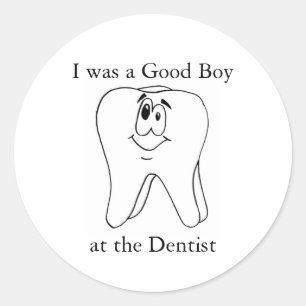 Good Boy at the Dentist Stickers