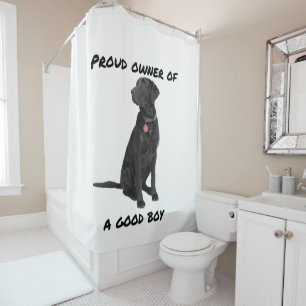 Good Boy Black Lab Shower Curtain