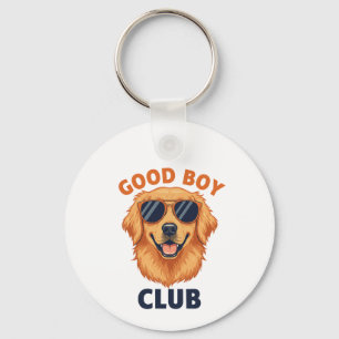 Good Boy Club Keychain Dog Design
