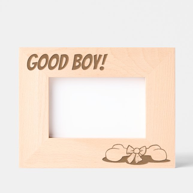 Good Boy Dog Bone  Etched Frames (Front)