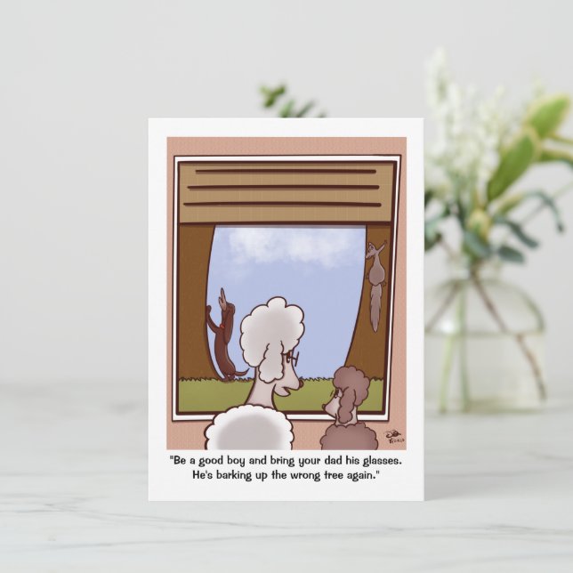 Good Boy Father's Day Flat Card (Standing Front)