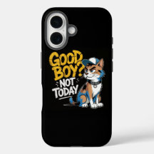 Good Boy Not Today Funny Cat iPhone / iPad case