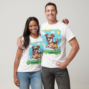 Good Boy Pixel Puppy Retro Gaming Design T-Shirt