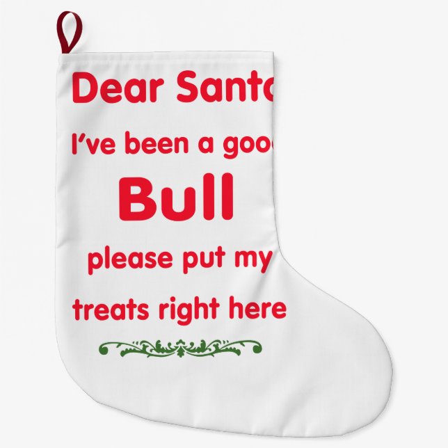 good bull large christmas stocking (Front)