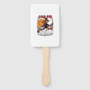 Good Bye Cruel World Witch Halloween Full Moon Spi Hand Fan